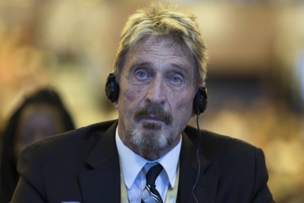 John McAfee in 2016. File photo: AP