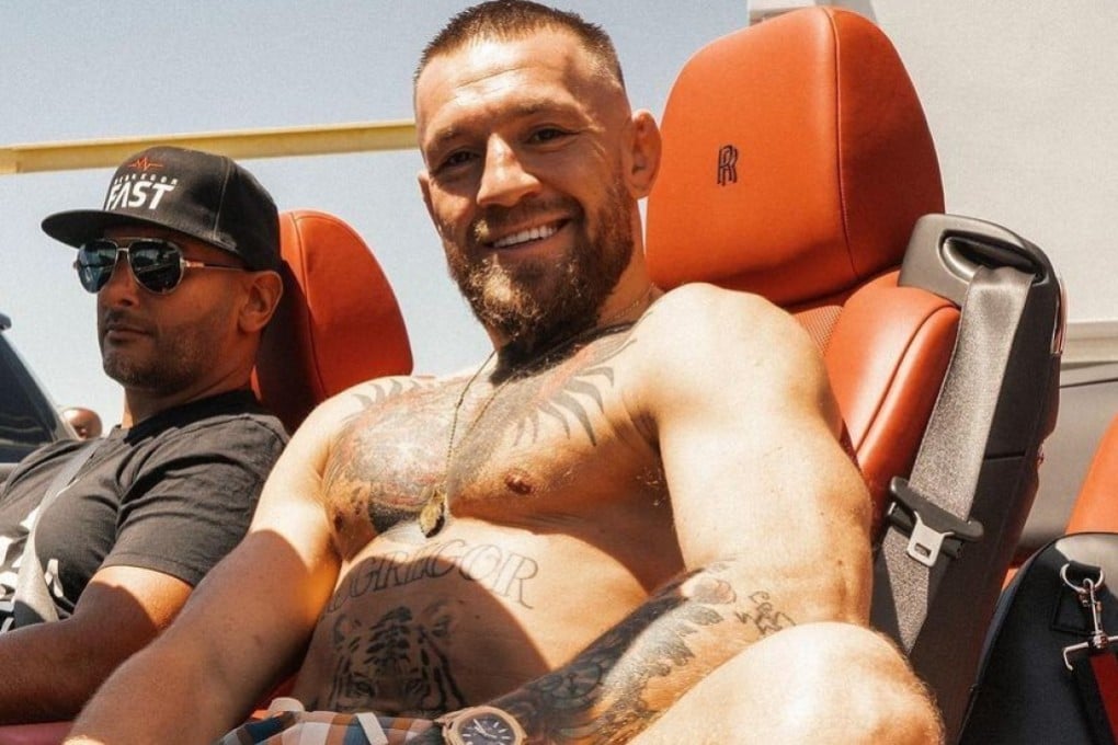 Conor McGregor with his manager Audie Attar in Las Vegas ahead of UFC 264.