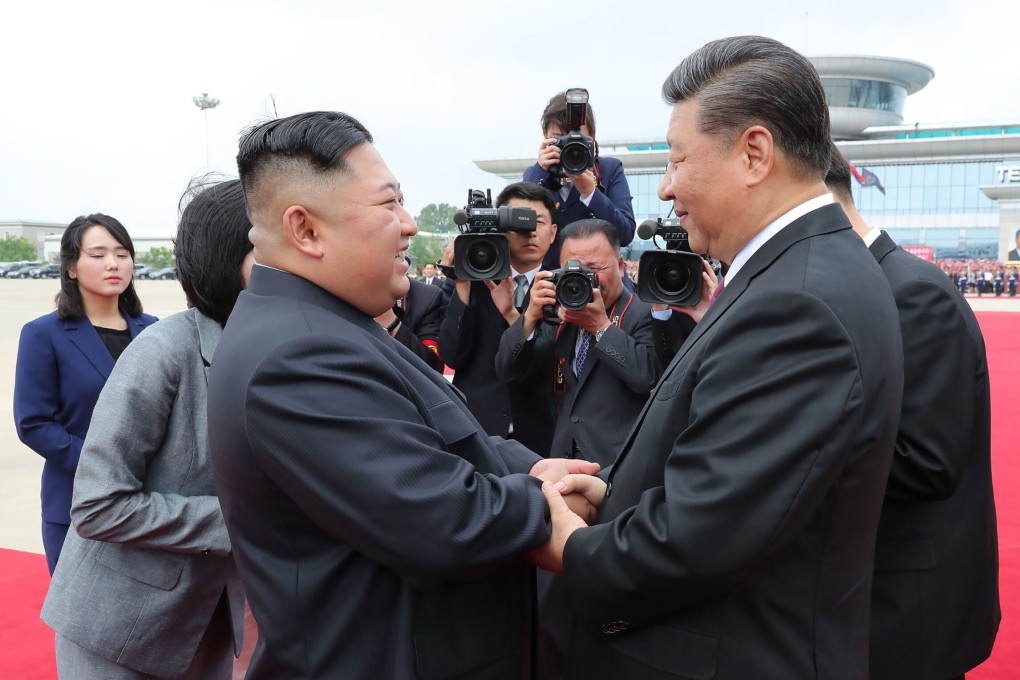 Xi Jinping and Kim Jong-un pictured in Pyongyang in 2019. Photo: AFP