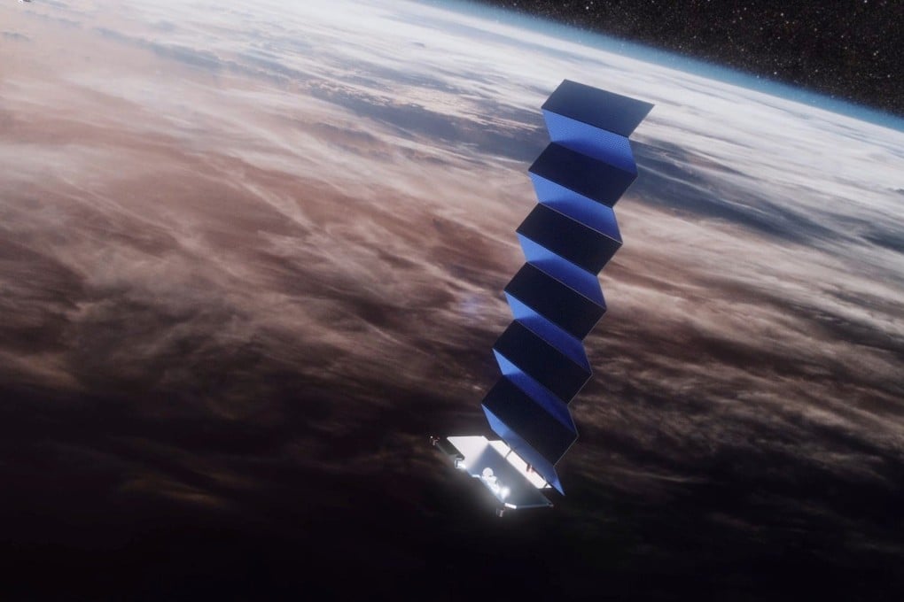 A render of a SpaceX Starlink satellite in orbit. China is using government funding and policy in a race to match Starlink’s satellite internet offerings, but private enterprises may find it difficult to compete with state-owned enterprises. Photo: SpaceX