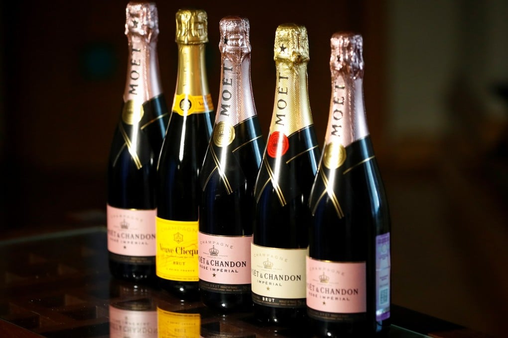 Bottles of Moet & Chandon and Veuve Clicquot French champagne. Photo: Reuters