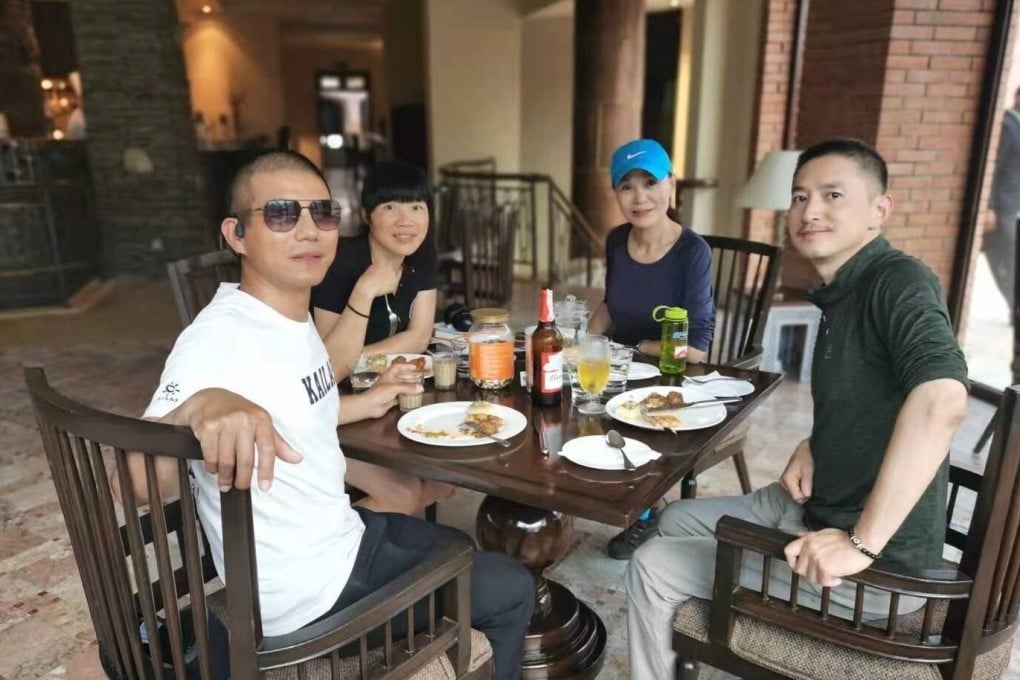 Ada Tsang (second from left) with blind Chinese climber Zhang Hong (left in foreground) and peers. Photo: Handout