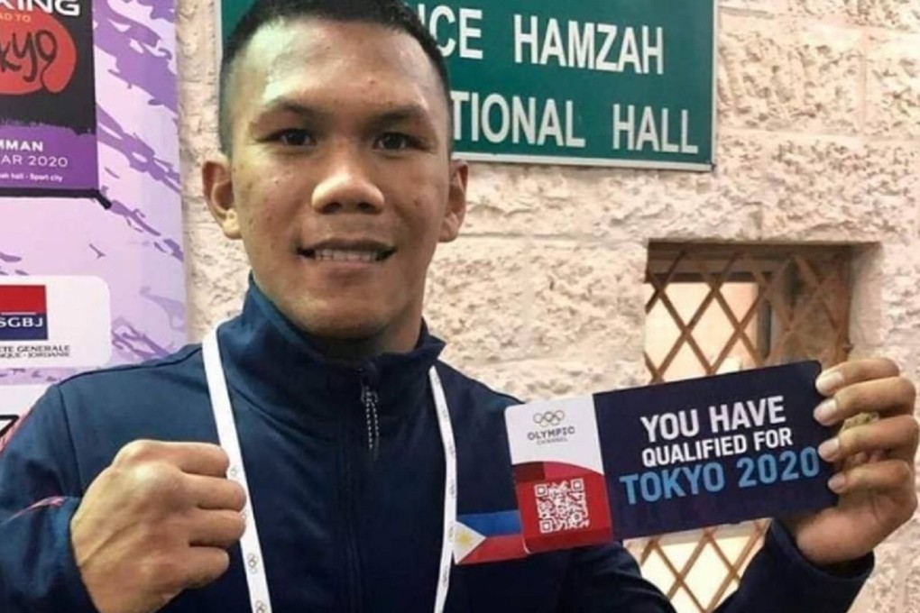 Eumir Marcial with his ticket to the Tokyo Olympics. Photo: Philippine Athletes at Multi Sport Event