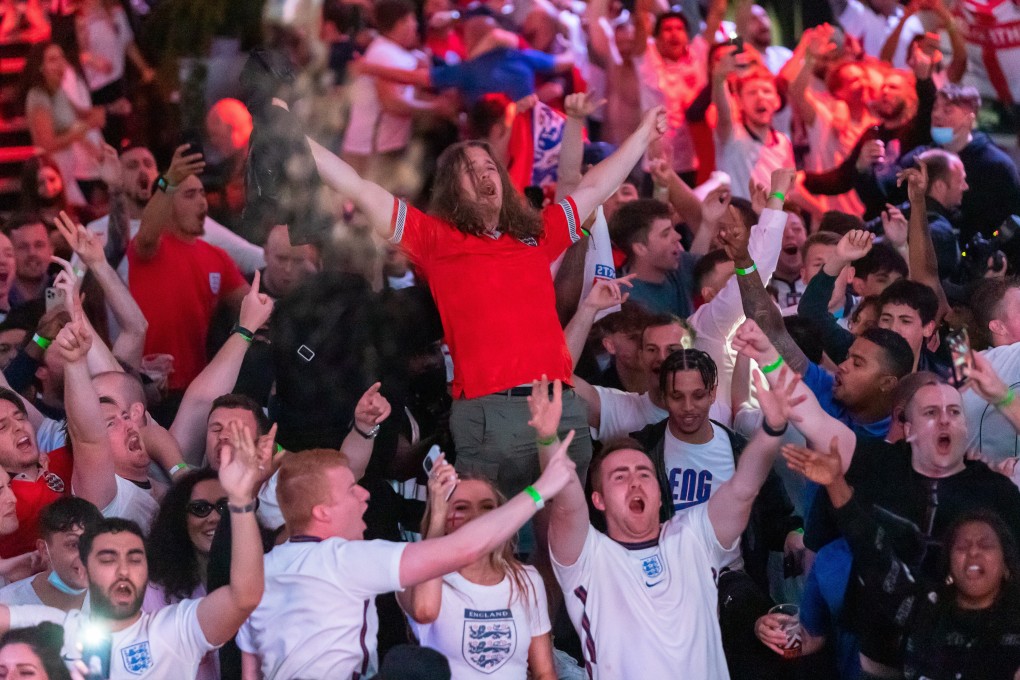 England and their legion of fans are now one win away from a monumental Euro 2020 win for the ages. Photo: EPA