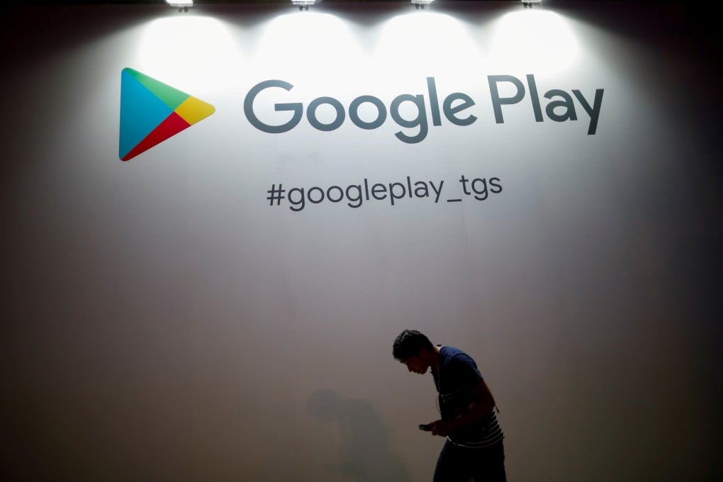 The logo of Google Play displayed at Tokyo Game Show 2019 in Chiba, east of Tokyo, Japan, on September 12, 2019. Photo: Reuters