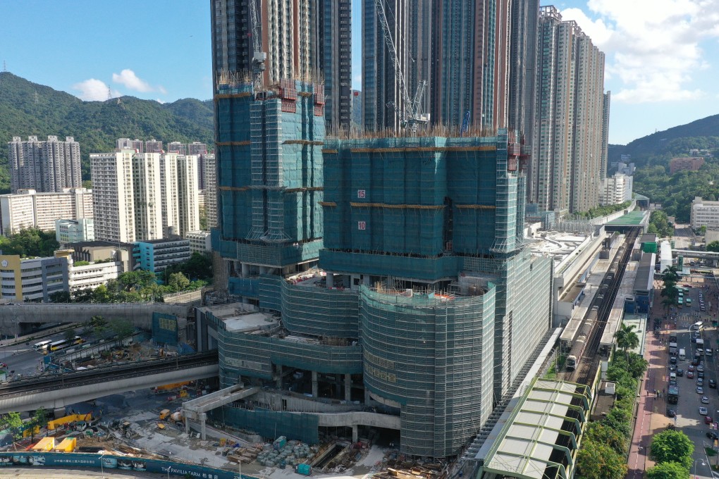 Two partially built towers of The Pavilia Farm III will be demolished and rebuilt. Photo: Sam Tsang