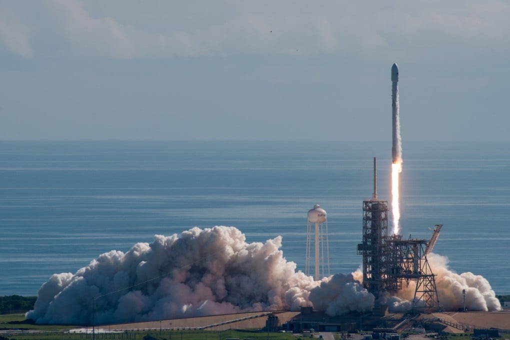 A Falcon 9 rocket carrying the unmanned X-37B drone lifts off from the Kennedy Space Centre in Florida, US. File photo: AFP