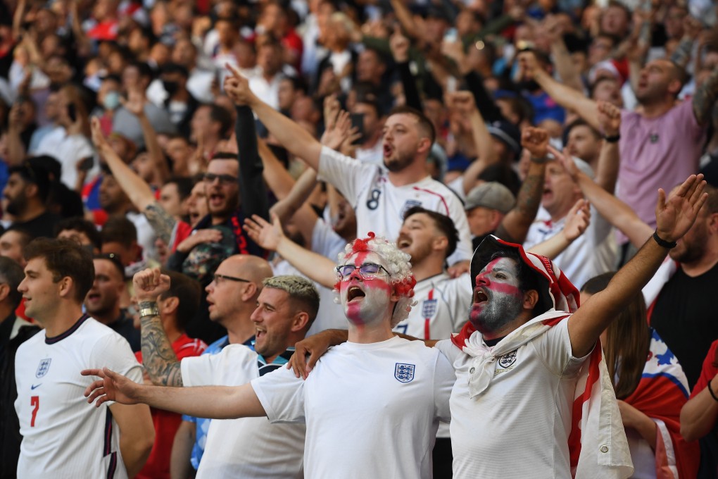 England’s FA was fined after fans booed the Danish national anthem. Photo: EPA