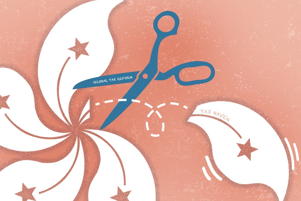 Hong Kong is regarded as Asia’s No 1 tax haven. It could be in for change under plans for a minimum global corporate tax rate. Illustration: Joe Lo