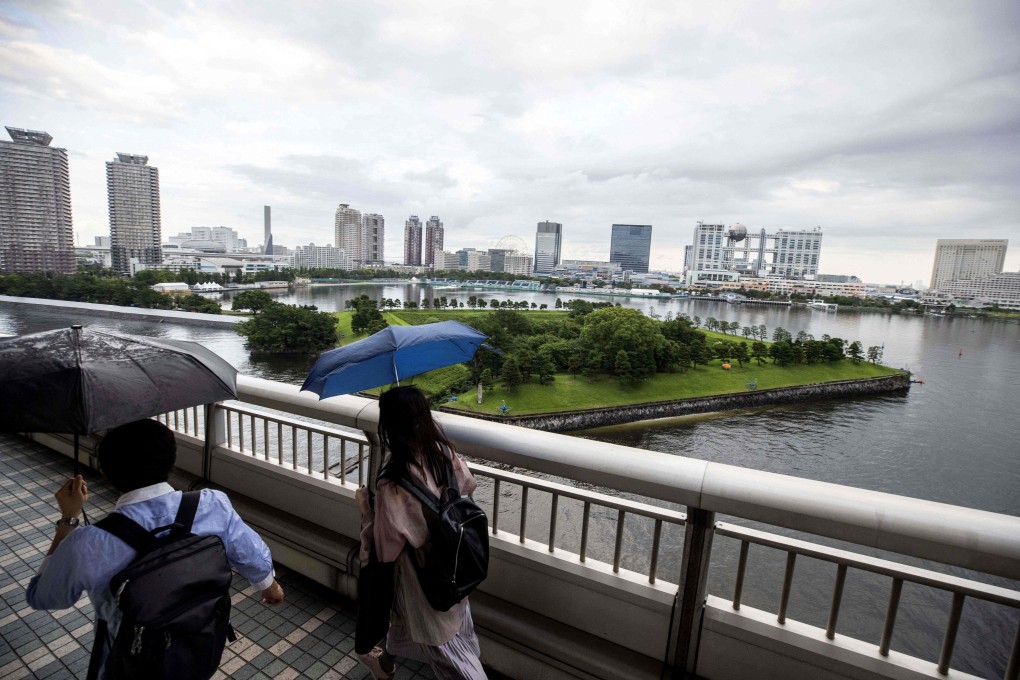 The Odaiba Marine Park, the venue for marathon swimming and triathlon. Photo: AFP