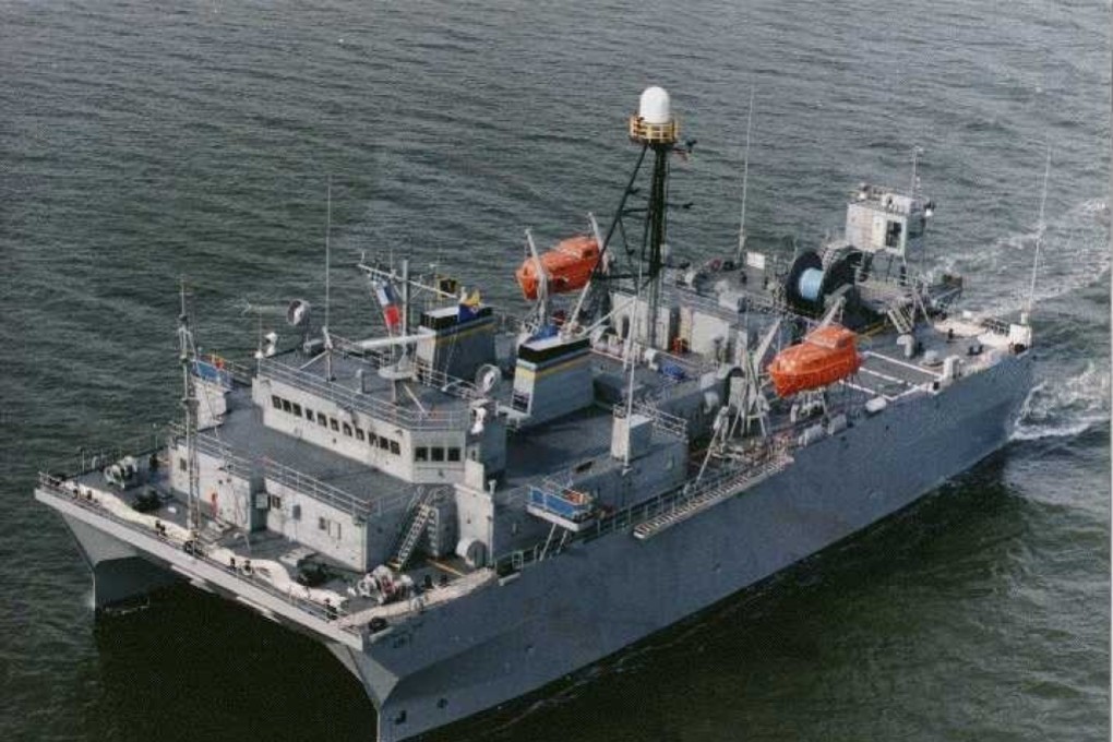 US Navy surveillance ship Victorious, one of five such vessels said to be operating regularly in the South China Sea this year. Photo: US Navy