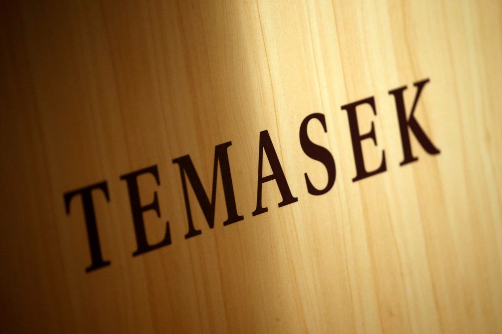 A Temasek logo in Singapore. Ranked among the biggest investors in the world, Temasek’s portfolio gains were powered by a global equities rally and the public listing of some of its holdings. Photo: Reuters