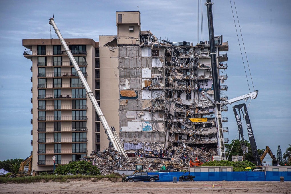 The collapsed Champlain Towers South building in Surfside, Florida. Photo: AFP