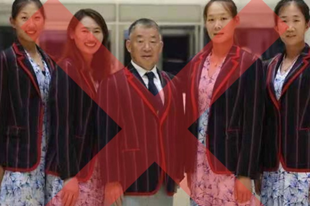 A picture of the Chinese national rowing team was mistaken for a leaked image of China’s official uniforms for the Tokyo 2020 Olympics. Photo: Handout