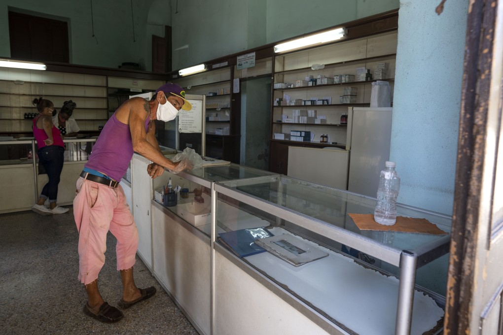 A pharmacy in Havana, Cuba. An economic crisis has seen shortages of basic goods. Photo: AP