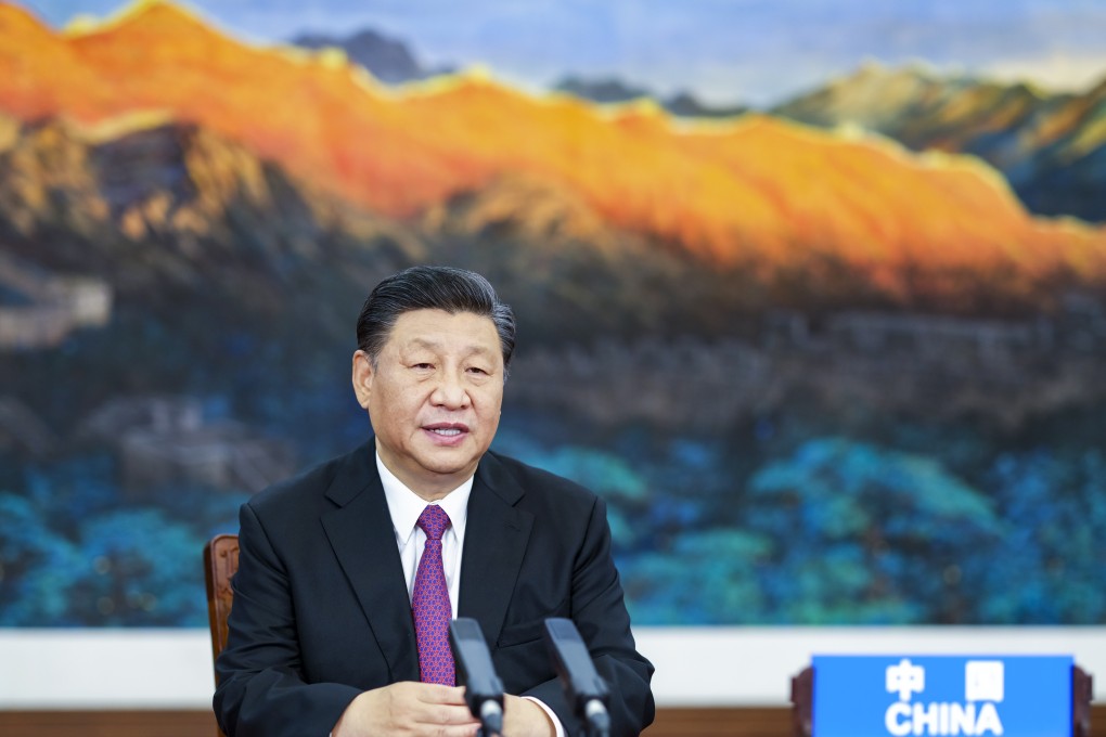 Xi Jinping addressed the event via video link. Photo: Xinhua