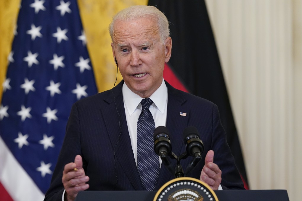 US President Joe Biden during a news conference. Photo: AP