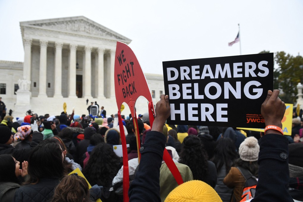 Immigration rights activists hold a rally in front of the US Supreme Court in Washington in 2019. Photo: AFP