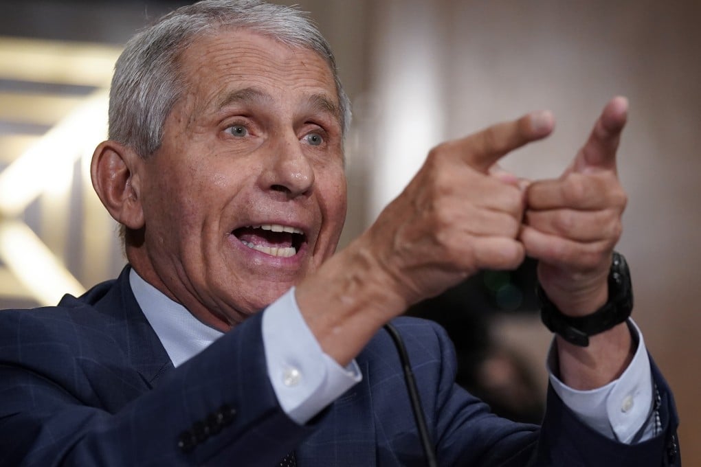 Dr Anthony Fauci at the Senate hearing. Photo: Bloomberg