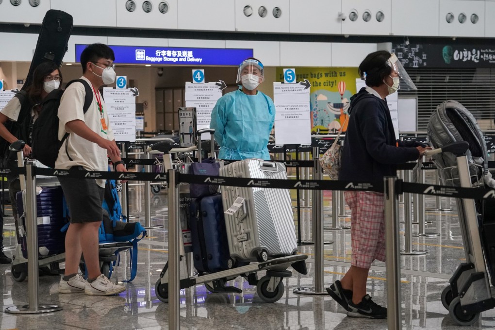 Passengers arrive at Hong Kong International Airport. Photo: Felix Wong