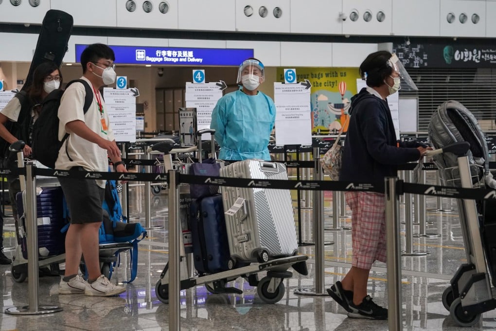 Passengers arrive at Hong Kong International Airport. Photo: Felix Wong