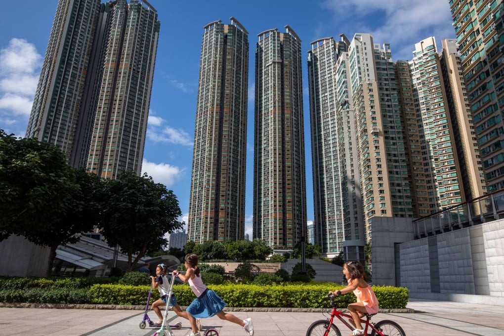 Residential buildings near the West Kowloon station in Hong Kong in May 2020. Photo: Bloomberg