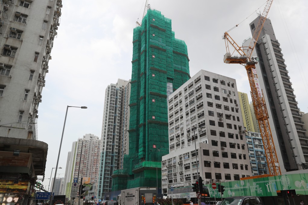 The Vertex, a 414-unit residential development by China Evergrande in Cheung Sha Wan, is slated to be completed in the fourth quarter. Photo: Edmond So