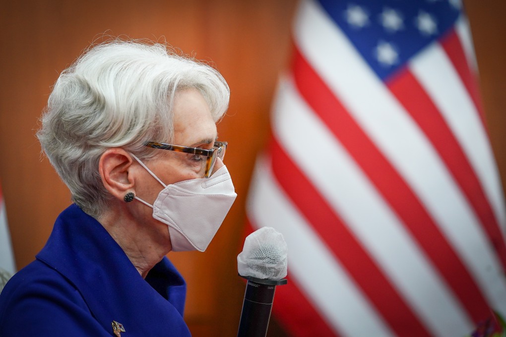 US deputy secretary of state Wendy Sherman arrived in the major port city of Tianjin on Sunday. Photo: EPA-EFE