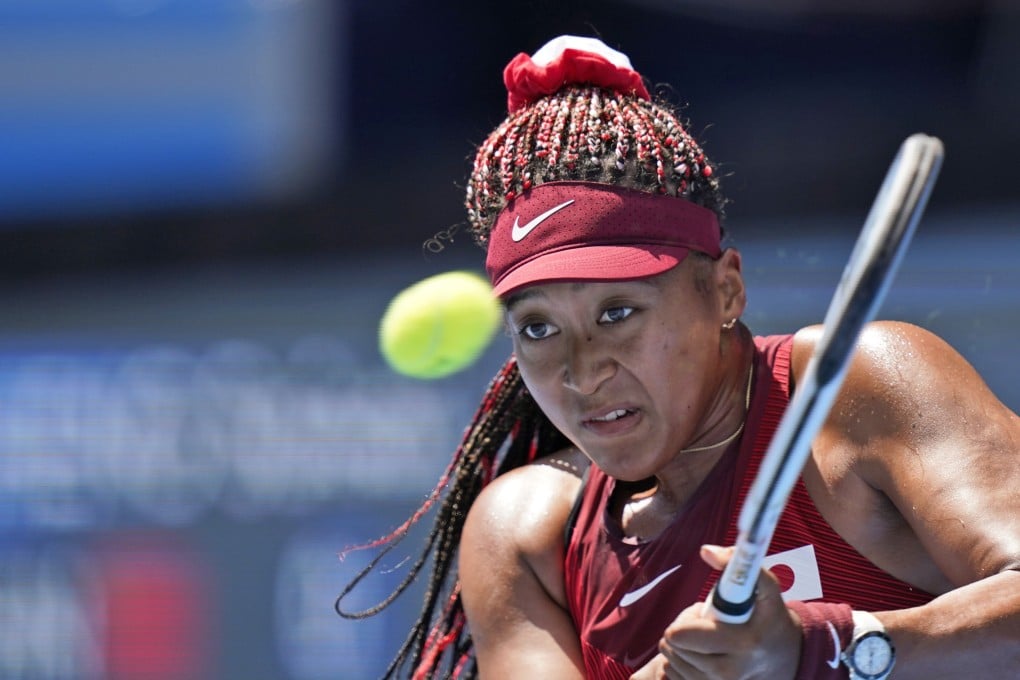 Japan’s Naomi Osaka, of Japan takes on China’s Saisai Zheng during the first round of the tennis competition at the Tokyo Olympics. Photo: AP Photo