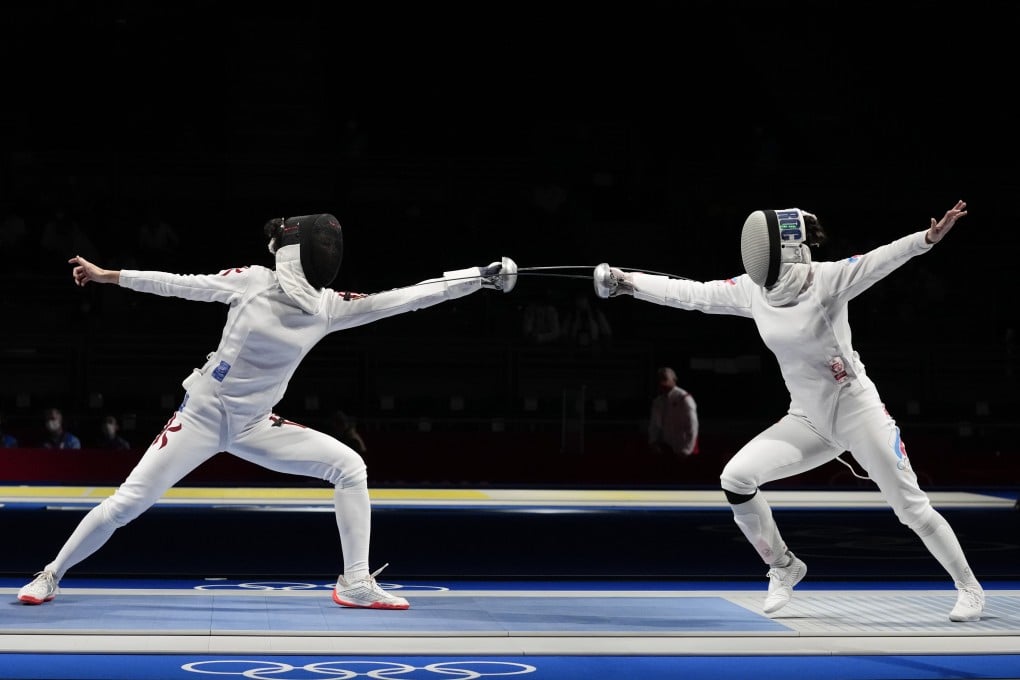 A golden medal chance slipped through Vivian Kong’s fingers when she went down in the quarter-final to Russian Aizanat Murtazaeva. Photo: AP