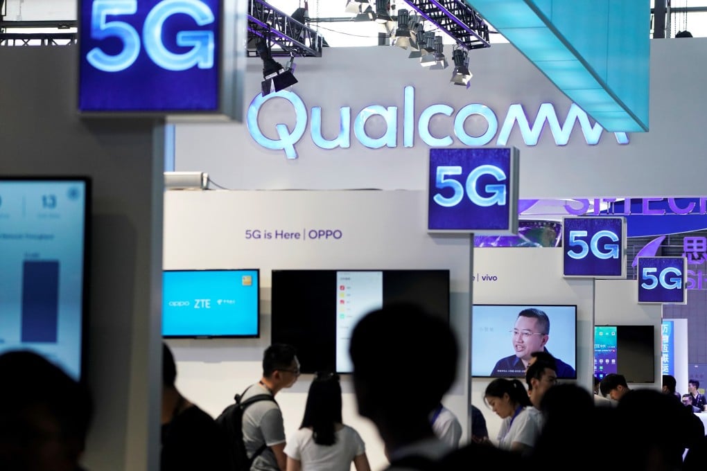 Qualcomm and 5G signs are pictured at the Mobile World Congress (MWC) in Shanghai, June 28, 2019. Photo: Reuters