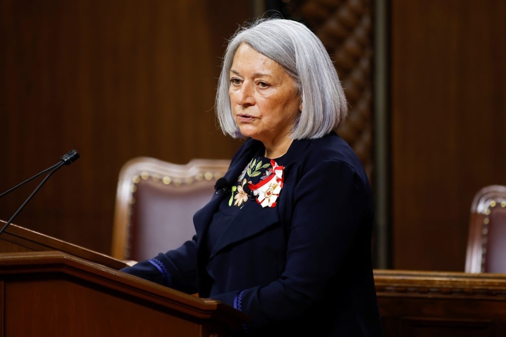 Mary Simon speaks after being sworn-in as the first indigenous Governor General of Canada during a ceremony in the Senate chamber in Ottawa, Ontario, Canada on Monday. Photo: Reuters