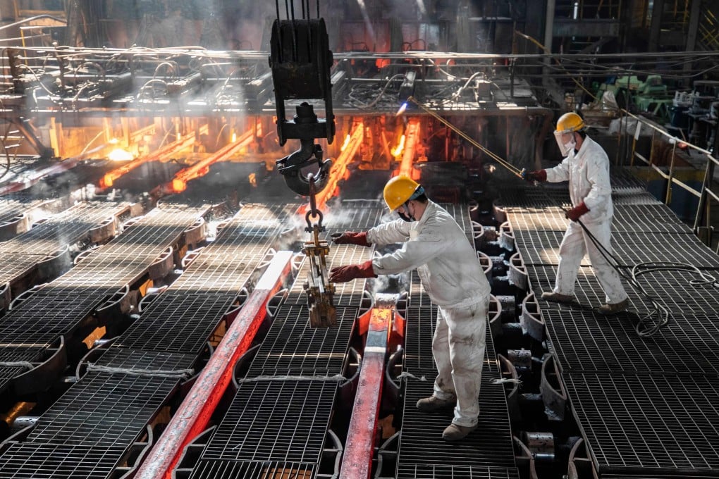 China is the biggest steel exporter and is undertaking an industrial overhaul that has seen it vow to reduce output in 2021 to curb carbon emissions from one of its dirtiest industries. Photo: AFP