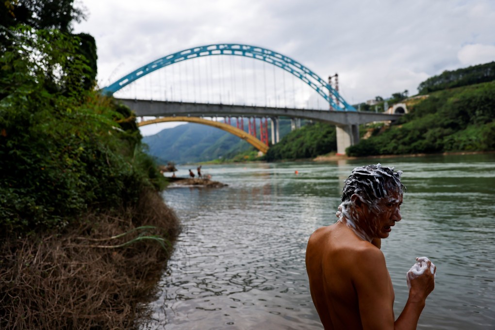 A resident of Xishuangbanna Dai autonomous prefecture, Yunnan province, bathes in the Lancang River, as the Mekong is known in China, earlier this month. Photo: Reuters