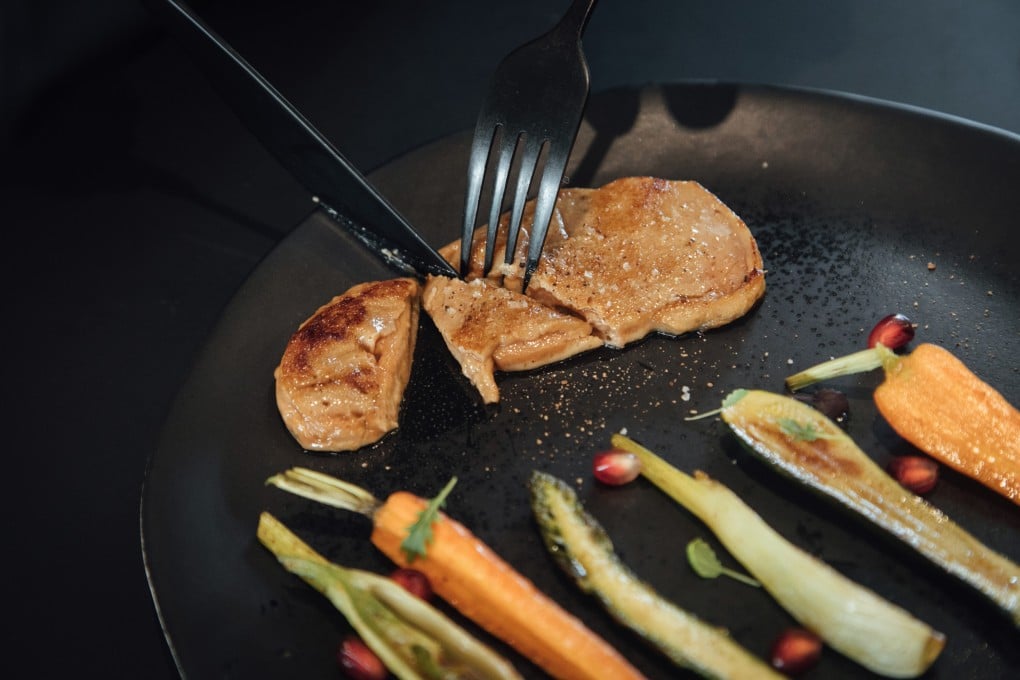 A dish of lab-grown foie gras, produced by Gourmey in Paris, France. Photo: Bloomberg
