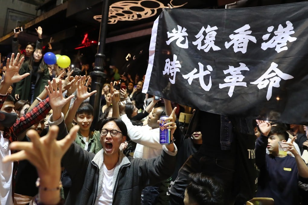 The ‘Liberate Hong Kong’ slogan was a popular rallying cry for protesters during the 2019 social unrest. Photo: Sam Tsang