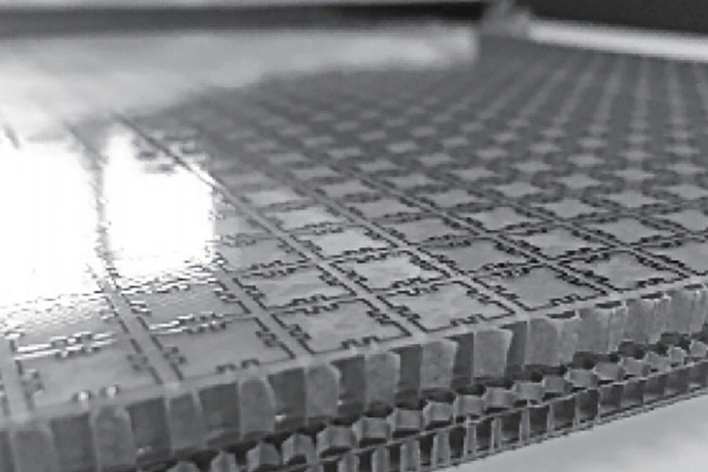 Pictured is a sample of radar absorption material developed to help create stealth satellites. Photo: Nanjing University of Aeronautics and Astronautics.