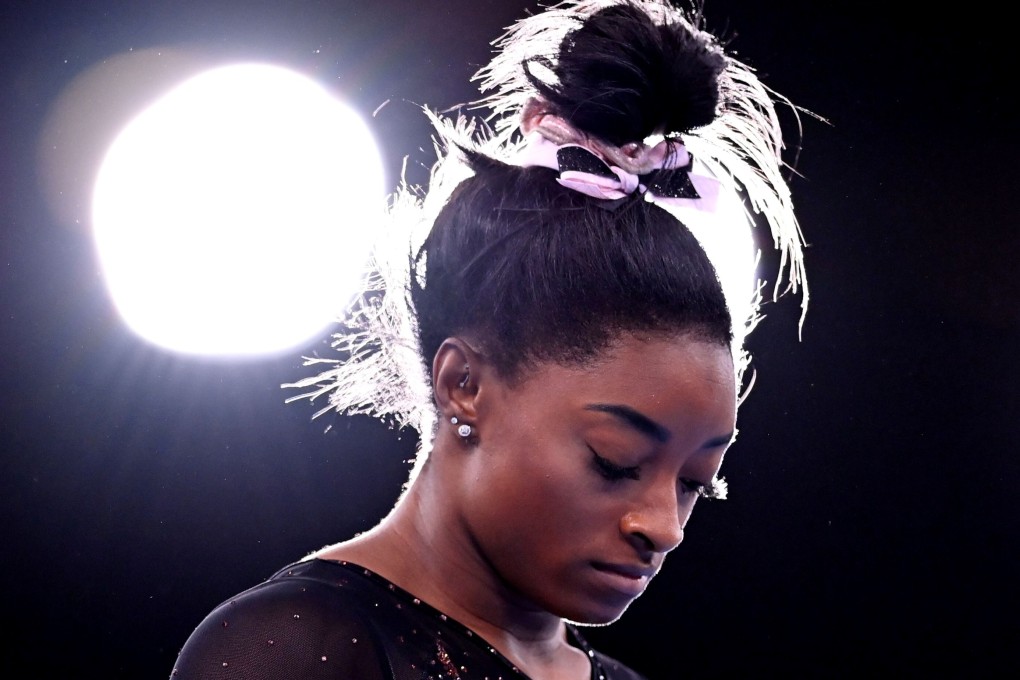 US gymnast Simone Biles during training. Photo: Reuters