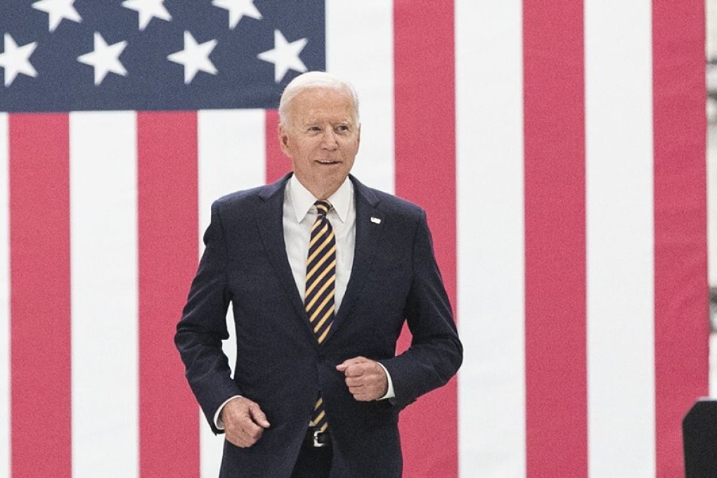 US President Joe Biden prepares to speak at the Mack Truck Lehigh Valley Operations in Macungie on Wednesday. Photo: The Philadelphia Inquirer via TNS