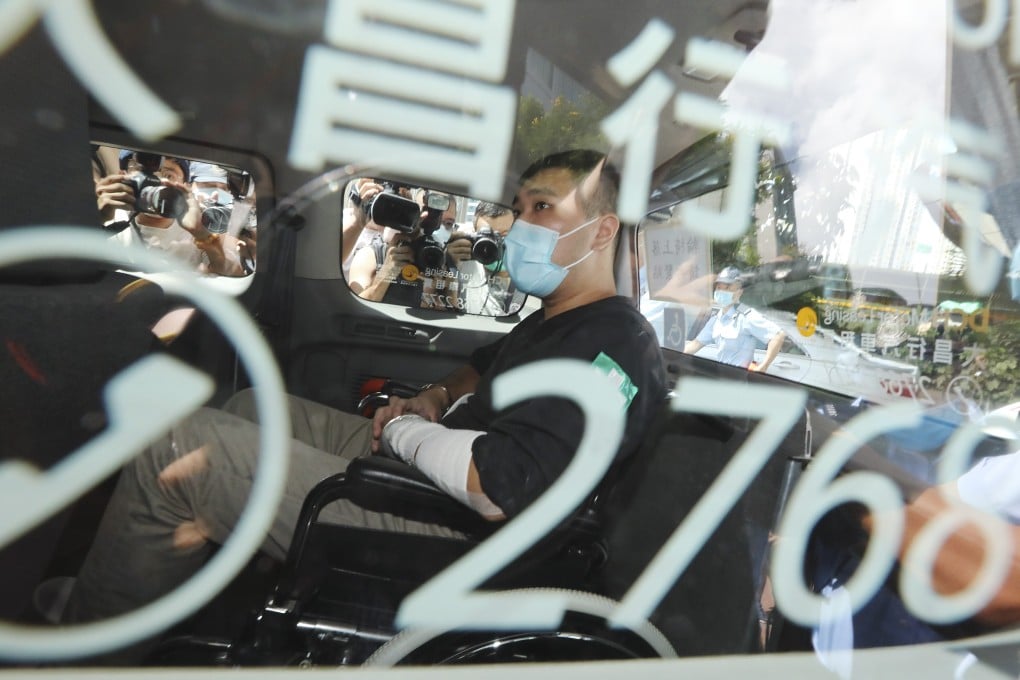 National security law defendant Tong Ying-kit appears at West Kowloon Court earlier this month. Photo: Felix Wong