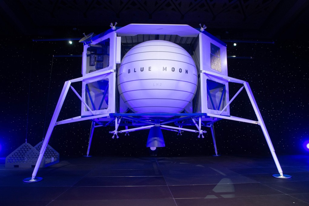 Blue Moon, a lunar landing vehicle. Blue Origin owner Jeff Bezos has offered Nasa a US$2 billion discount to allow his company to build a Moon lander. Photo: AFP