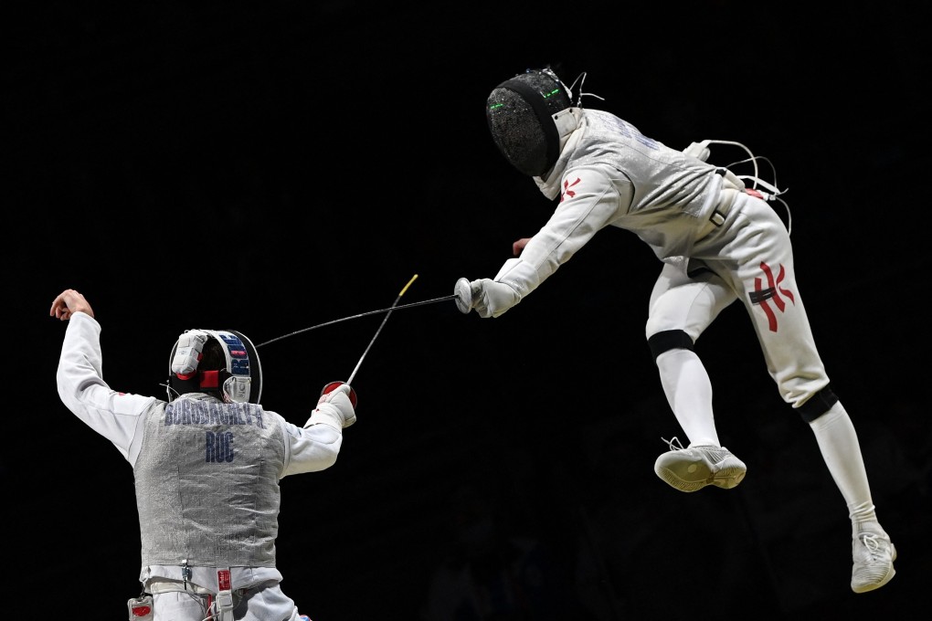 Hong Kong's Cheung Ka-long could not inspire the men’s foil team to victory against the ROC team in their quarter-final match. Photo: AFP