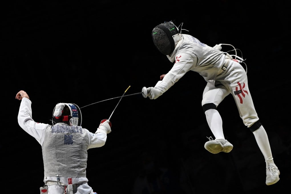 Hong Kong's Cheung Ka-long could not inspire the men’s foil team to victory against the ROC team in their quarter-final match. Photo: AFP