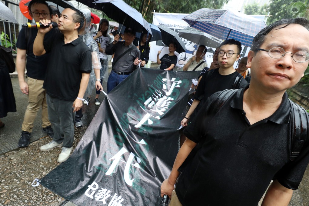Hong Kong teachers and lawmakers rally for the withdrawal of a deeply unpopular extradition bill in August 2019. Photo: Dickson Lee