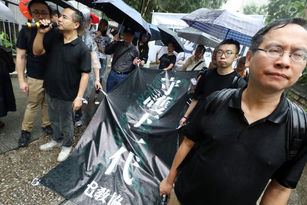 Hong Kong teachers and lawmakers rally for the withdrawal of a deeply unpopular extradition bill in August 2019. Photo: Dickson Lee