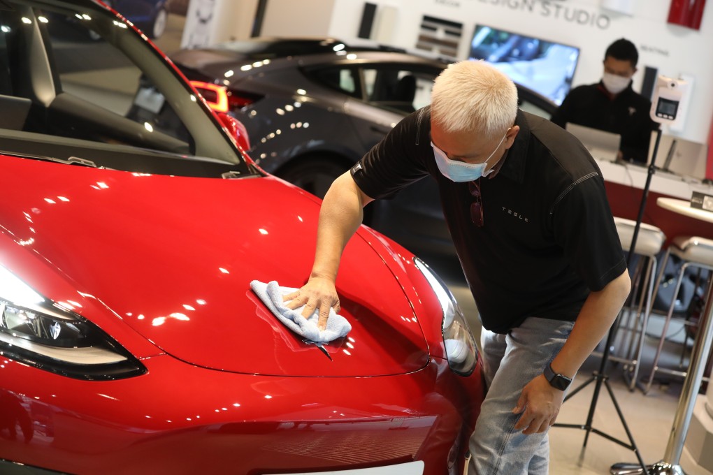 The Tesla showroom in Hong Kong’s Wan Chai district. Photo: May Tse