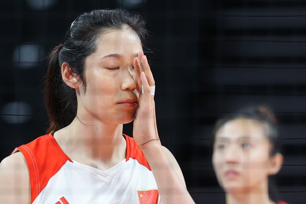 China’s star volleyball player Zhu Ting struggled with injury as Lang Ping’s team failed to advance from the group stages of the Tokyo Olympics. Photo: Xinhua