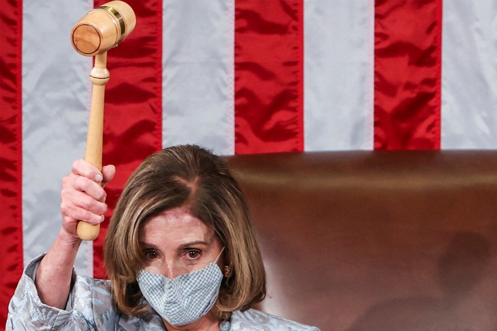 Speaker of the House Nancy Pelosi waves a gavel in the House Chamber at the US Capitol. Photo: AFP