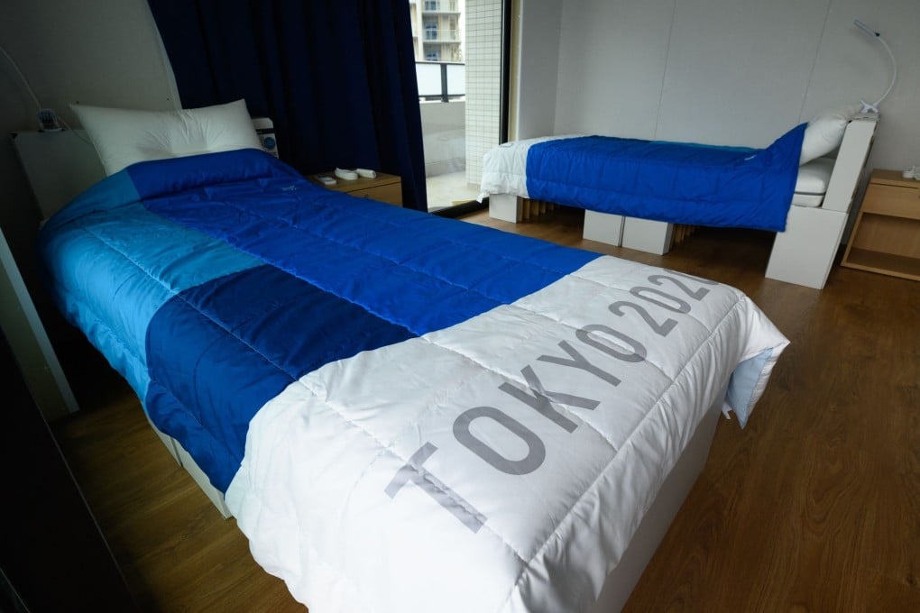 A room at the Olympic athlete’s village in Tokyo. Photo: AFP