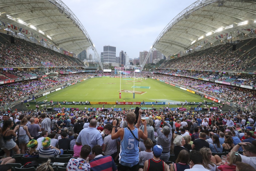 Hong Kong Sevens fans in the South Stand fans of the Hong Kong Stadium in So Kon Po in 2018. Photo:SCMP / Winson Wong